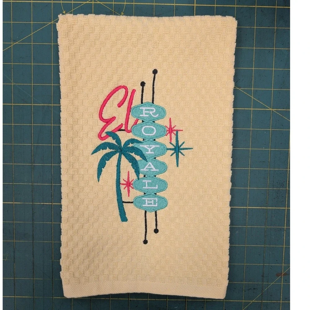 El Royal Hotel Mid-Century Modern 1950's Kitchen Bath Bar Tea Hand Towel